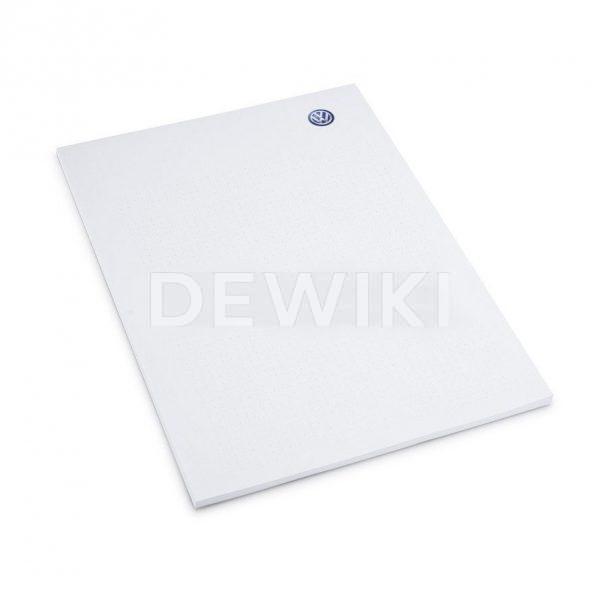 Блок нелинованных листов формата А4 с эмблемой Volkswagen Блок нелинованных листов формата А4 с эмблемой Volkswagen