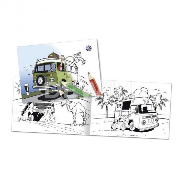 Детский альбом Volkswagen для раскрашивания цветными карандашами Детский альбом Volkswagen для раскрашивания цветными карандашами