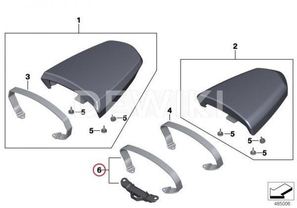 Детали крепления пассажирского сиденья BMW R nineT Детали крепления пассажирского сиденья BMW R nineT