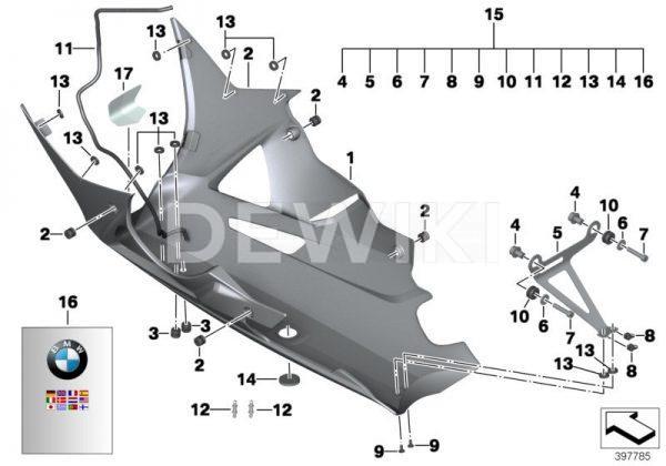Вентиляционный шланг топливного бака BMW S 1000 R / RR / HP4  2012-2017 год