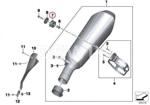 Резиновая проставка для спортивного глушителя HP BMW Резиновая проставка для спортивного глушителя HP BMW