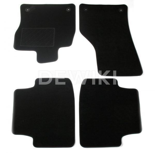 Коврики в салон Volkswagen Golf 5 / 6 / Jetta / Scirocco 3, текстильные Plus передние и задние, черные Коврики в салон Volkswagen Golf 5 / 6 / Jetta / Scirocco 3, текстильные Plus передние и задние, черные