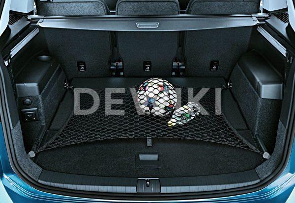 Сетка в багажник Volkswagen Touran 1 / 2, для 7-местных автомобилей с базовым полом багажника