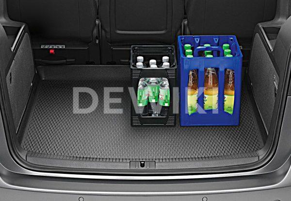 Коврик в багажник Volkswagen Touran 1 / 2, 5-местный, для автомобилей с базовым полом багажника Коврик в багажник Volkswagen Touran 1 / 2, 5-местный, для автомобилей с базовым полом багажника