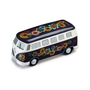 Копилка для мелочи в форме Volkswagen Bulli T1 Spardose - Flower Power Dark