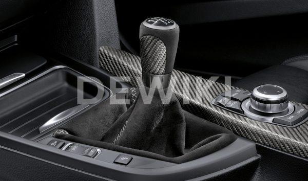 Рукоятка МКПП из карбона и чехол из алькантары BMW Performance F21/F20/F23/F22 1 и 2 серия