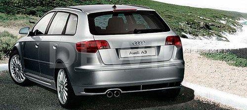 Накладка на бампер задний Audi A3 (8P) Накладка на бампер задний Audi A3 (8P)