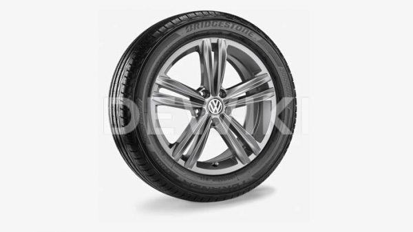 Летнее колесо в сборе VW Polo в дизайне Sebring,  195/55 R16 91V XL, Gray Metallic, 6.5J x 16 ET47