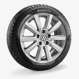 Зимнее колесо в сборе VW Polo в дизайне Merano, 185/60 R16 86H, Silver, 6.0J x 16 ET45 Левое Зимнее колесо в сборе VW Polo в дизайне Merano, 185/60 R16 86H, Silver, 6.0J x 16 ET45 Левое