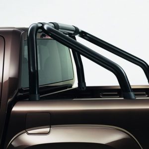 Декоративная дуга в виде двойной трубы Volkswagen Amarok (2H), черные матовые