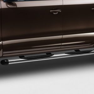 Подножка со ступеньками Volkswagen Amarok, глянцевые хромированные