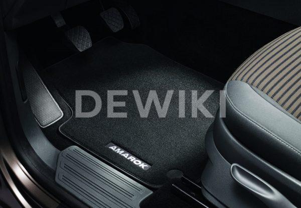 Коврики в салон Volkswagen Amarok (2H) с 2010 года, текстильные передние и задние, черные
