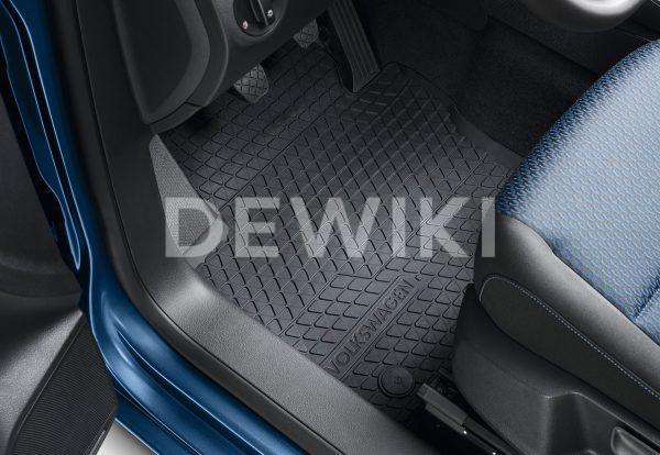 Коврики в салон Volkswagen Caddy, резиновые передние и задние, 5-местный