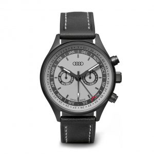 Наручные часы унисекс Audi Watch с индикацией календарной недели, Grey/Black