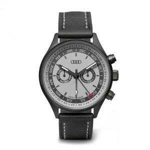 Наручные часы унисекс Audi Watch с индикацией календарной недели, Grey/Black Наручные часы унисекс Audi Watch с индикацией календарной недели, Grey/Black