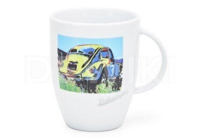 Фарфоровая кружка Volkswagen Beetle, белая Фарфоровая кружка Volkswagen Beetle, белая