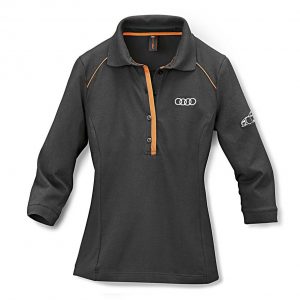 Женская рубашка поло Audi R8, Grey/Orange