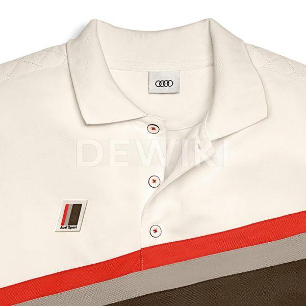 Мужская рубашка-поло Audi Heritage, offwhite Мужская рубашка-поло Audi Heritage, offwhite
