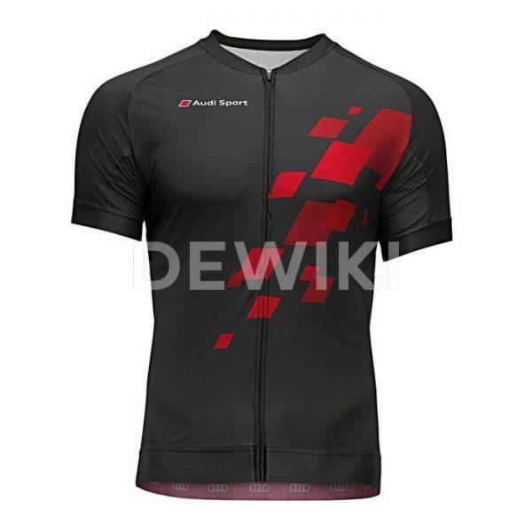 Мужская велофутболка Audi Sport, Black/Red Мужская велофутболка Audi Sport, Black/Red
