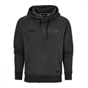 Мужская толстовка с капюшоном Audi quattro, Dark grey Мужская толстовка с капюшоном Audi quattro, Dark grey