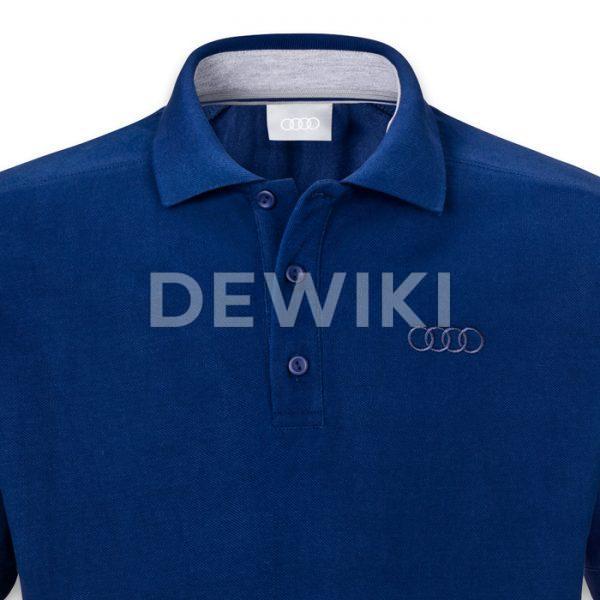 Мужская рубашка-поло Audi Classic Logo, Blue Мужская рубашка-поло Audi Classic Logo, Blue