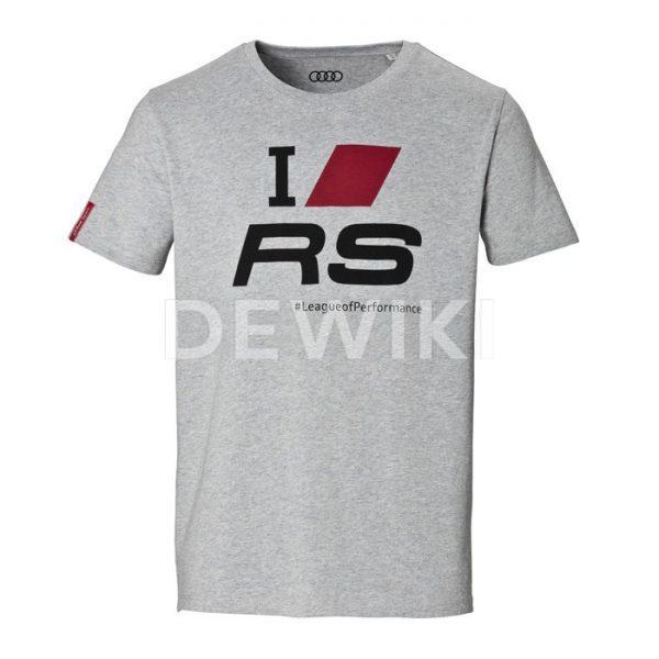Мужская футболка Audi Sport I Love RS, Grey Мужская футболка Audi Sport I Love RS, Grey