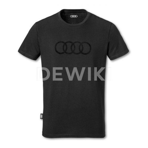 Мужская футболка Audi Rings, Black Мужская футболка Audi Rings, Black