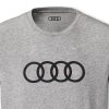 Мужская футболка Audi Rings, Grey