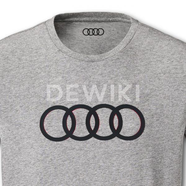 Мужская футболка Audi Rings, Grey