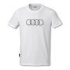 Мужская футболка Audi Rings, White Мужская футболка Audi Rings, White