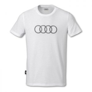 Мужская футболка Audi Rings, White Мужская футболка Audi Rings, White