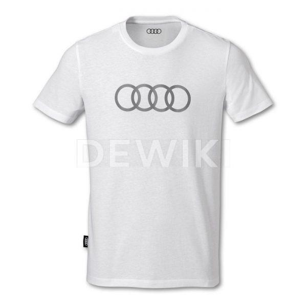 Мужская футболка Audi Rings, White Мужская футболка Audi Rings, White