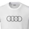 Мужская футболка Audi Rings, White Мужская футболка Audi Rings, White