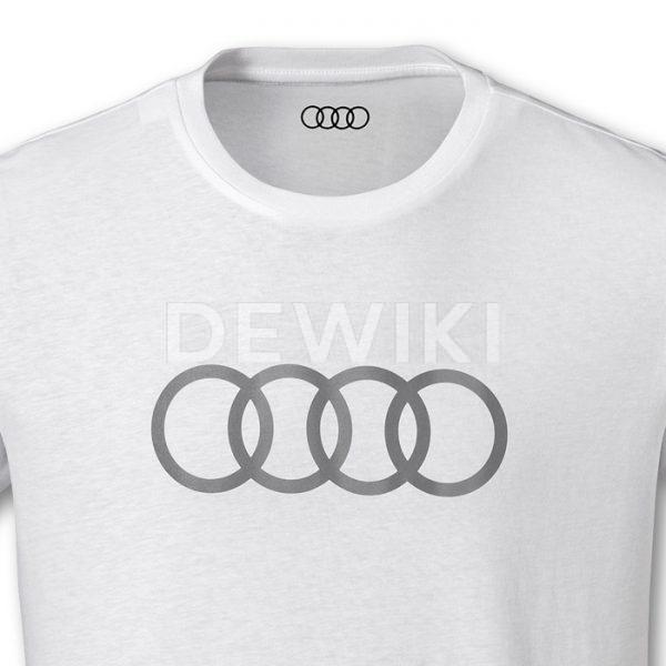 Мужская футболка Audi Rings, White Мужская футболка Audi Rings, White