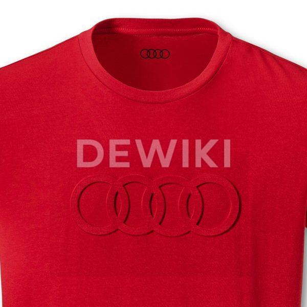 Мужская футболка Audi Rings, Red