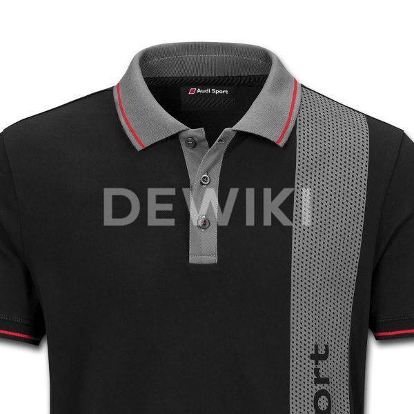 Мужская рубашка-поло Audi Sport, Black/Grey