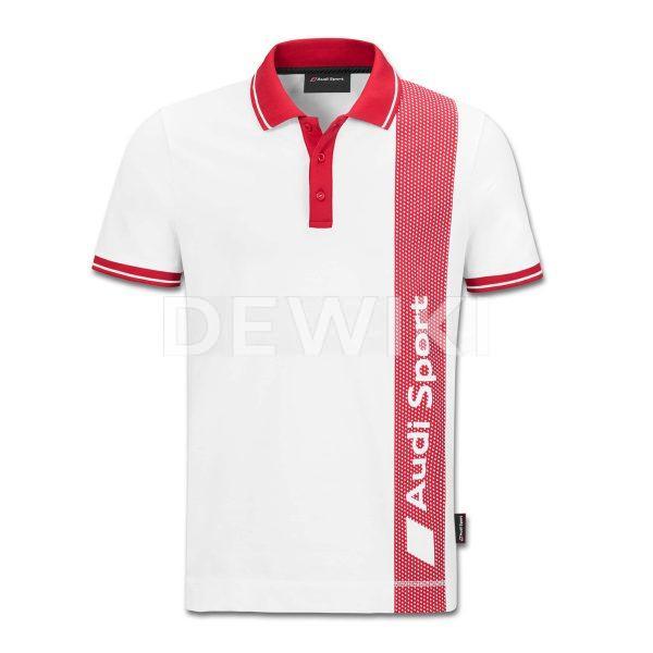 Мужская рубашка-поло Audi Sport, White/Red