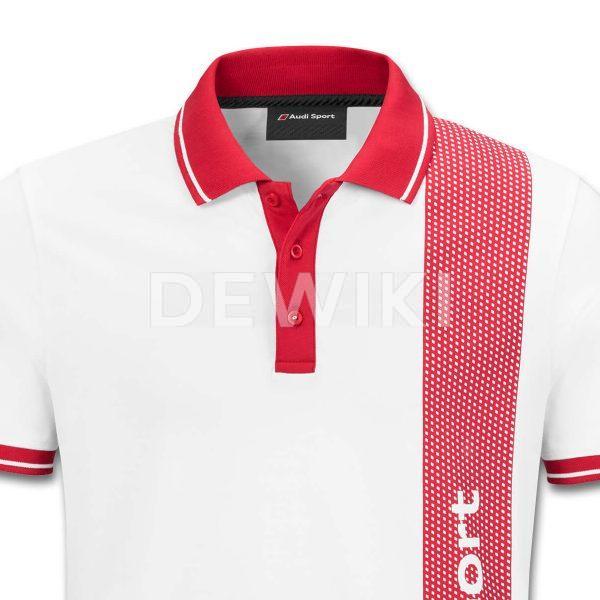 Мужская рубашка-поло Audi Sport, White/Red