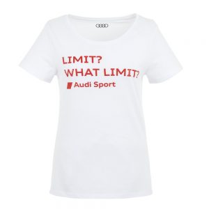 Женская футболка Audi, Limit? What a Limit?, White
