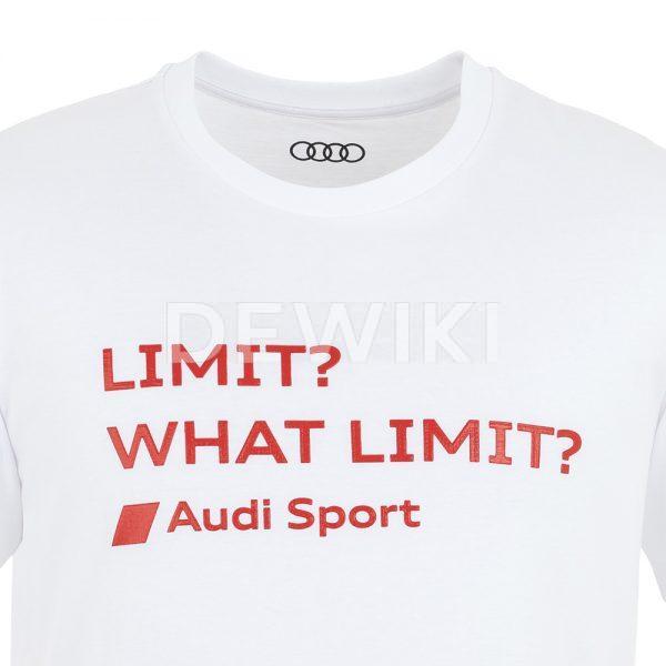 Мужская футболка Audi, Limit? What a Limit?, White Мужская футболка Audi, Limit? What a Limit?, White