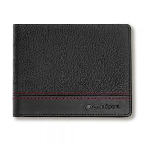 Мужской кожаный кошелек Audi Sport, Black / Red Мужской кожаный кошелек Audi Sport, Black / Red