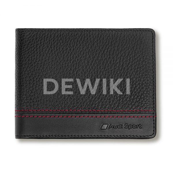 Мужской кожаный кошелек Audi Sport, Black / Red Мужской кожаный кошелек Audi Sport, Black / Red
