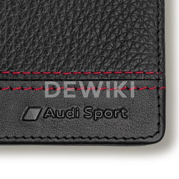 Мужской кожаный кошелек Audi Sport, Black / Red Мужской кожаный кошелек Audi Sport, Black / Red