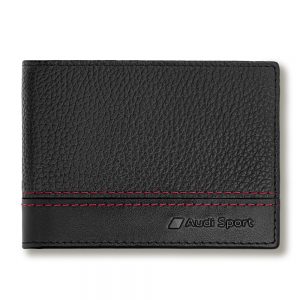 Мужской кожаный мини-кошелек Audi Sport, Black / Red Мужской кожаный мини-кошелек Audi Sport, Black / Red