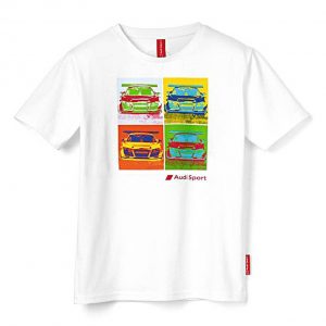 Детская футболка Audi Sport R8, White Детская футболка Audi Sport R8, White