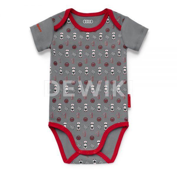 Детское боди Audi Sport, Grey / Red Детское боди Audi Sport, Grey / Red