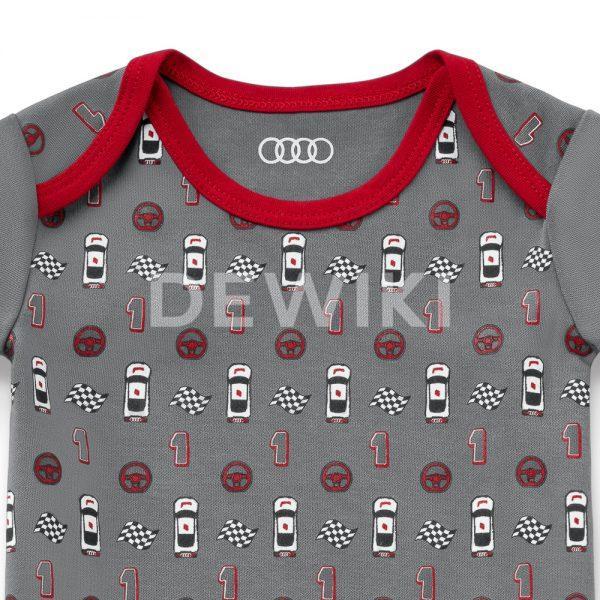 Детское боди Audi Sport, Grey / Red