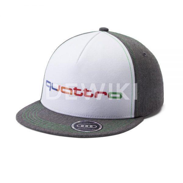 Детская бейсболка Audi quattro, Grey / Green Детская бейсболка Audi quattro, Grey / Green