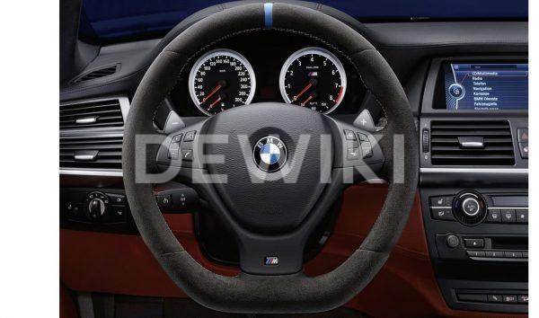 Спортивное рулевое колесо BMW M Performance X5 M и X6 M, Алькантара