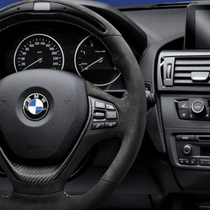 Спортивное рулевое колесо BMW M Performance Race-Display 1,2, 3 и 4 серия, Алькантара с карбоновой вставкой